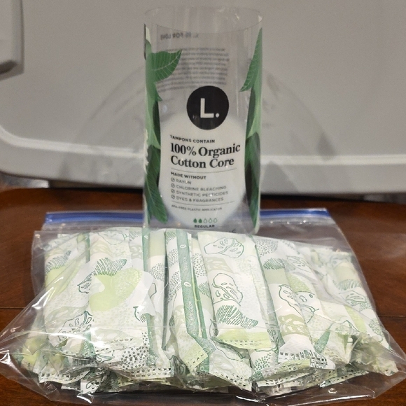 (J33) L. Organic Cotton Tampons 43ct Regular - Picture 1 of 6